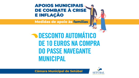 Passe navegante municipal Setúbal terá 10€ de desconto